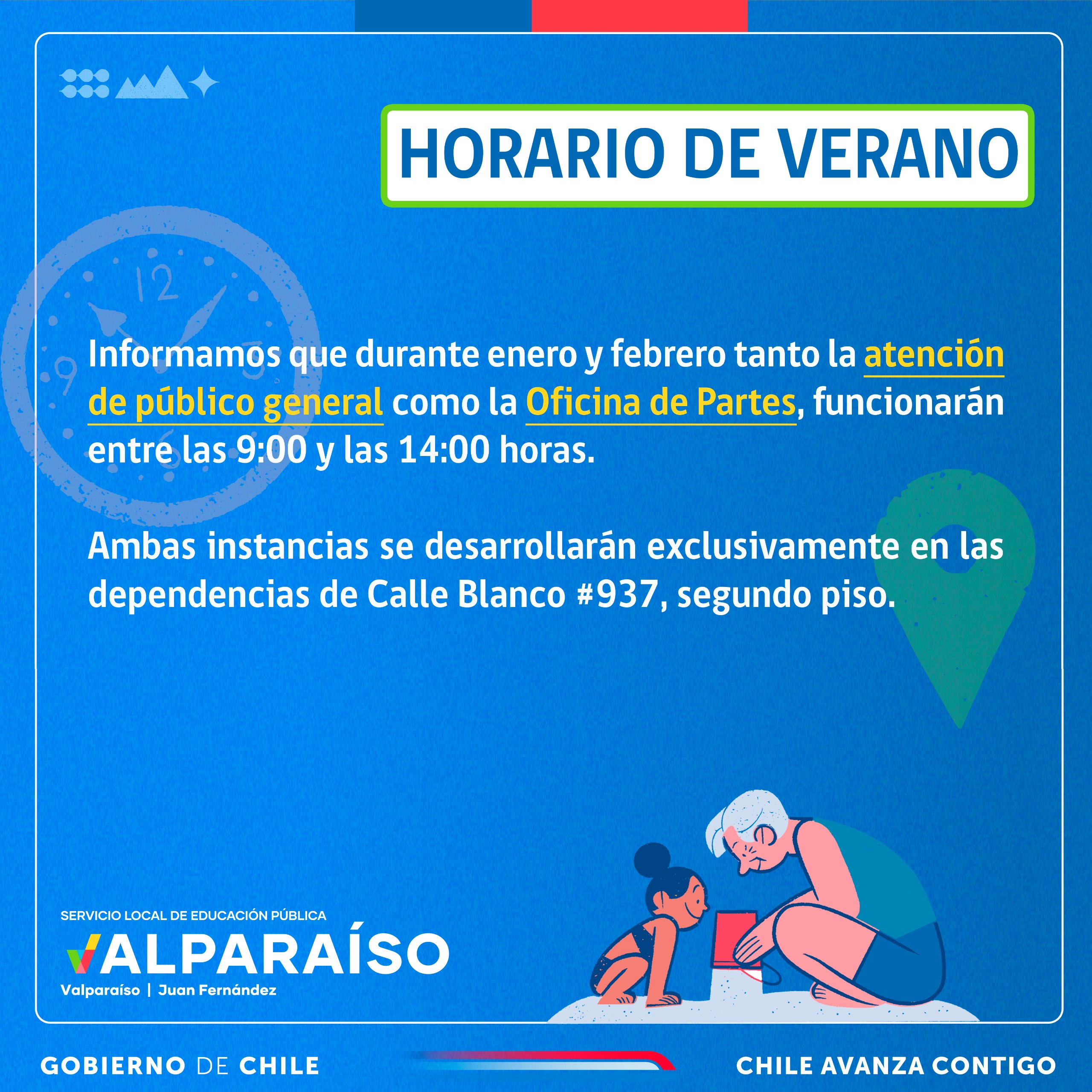 Horarios de Atención Verano